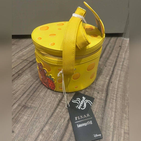 Disney Pixar Ratatouille Remy Cheese Wheel Loungefly Crossbody Bag - Picture 3 of 5